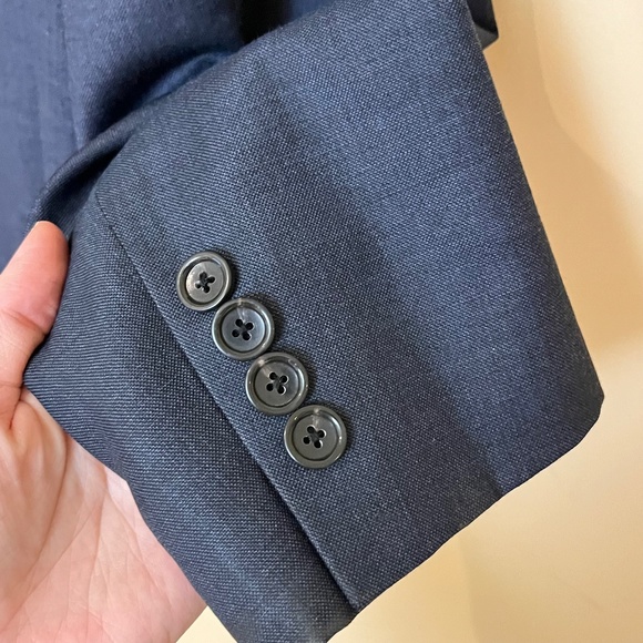 J Crew Ludlow Tollegno 1900 Wool Sport Coat Blazer - Men's Size 38S - Blue - Picture 4 of 9